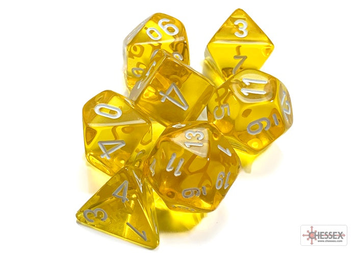 CHX: Translucent Dice (7p): Yellow w/White