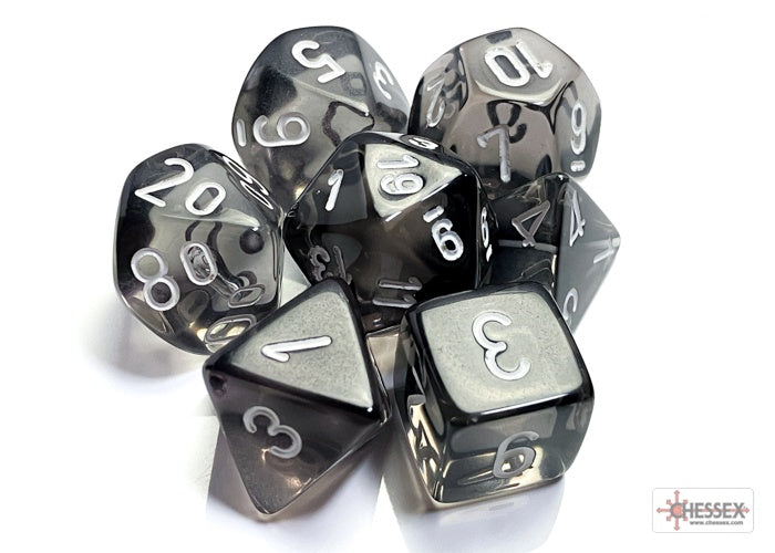 CHX: Translucent Dice (7p): Smoke w/White