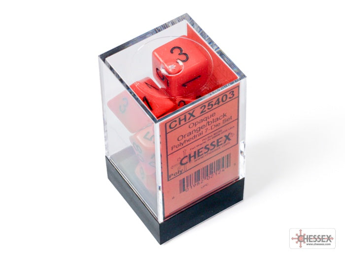 CHX: Opaque Dice (7p): Orange w/Black