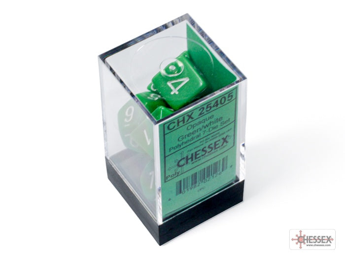 CHX: Opaque Dice (7p): Green w/White