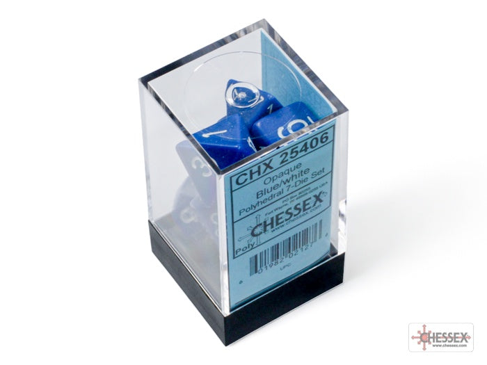CHX: Opaque Dice (7p): Blue w/White