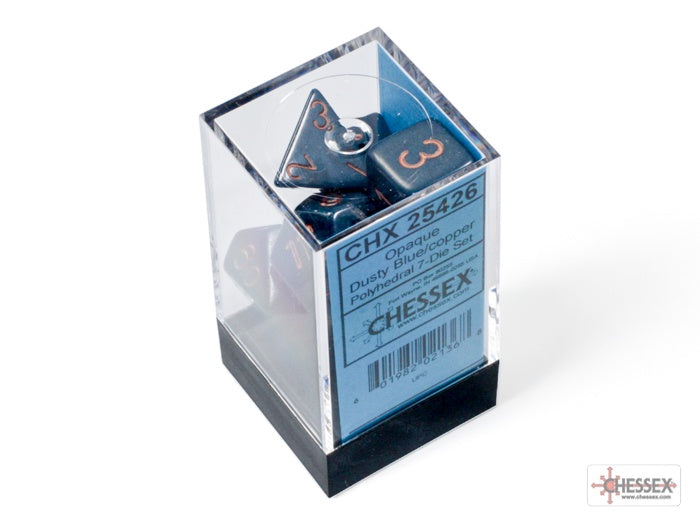 CHX Opaque Dice (7p) Dusty Blue/Copper