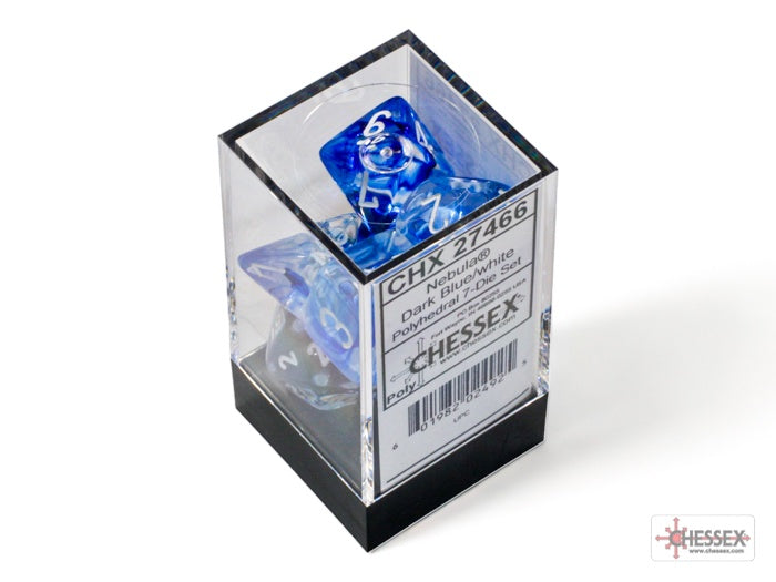 CHX: Nebula Dice (7p): Dark Blue w/White