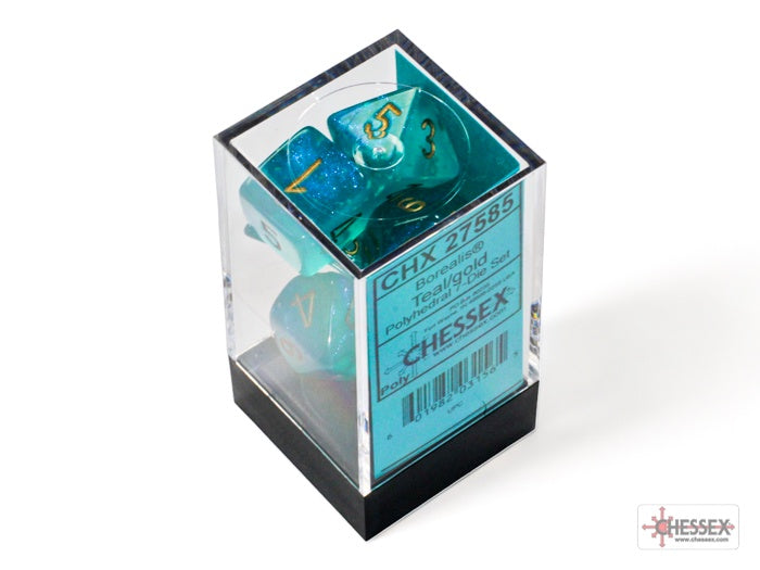 CHX: Borealis Dice (7p): Teal w/Gold