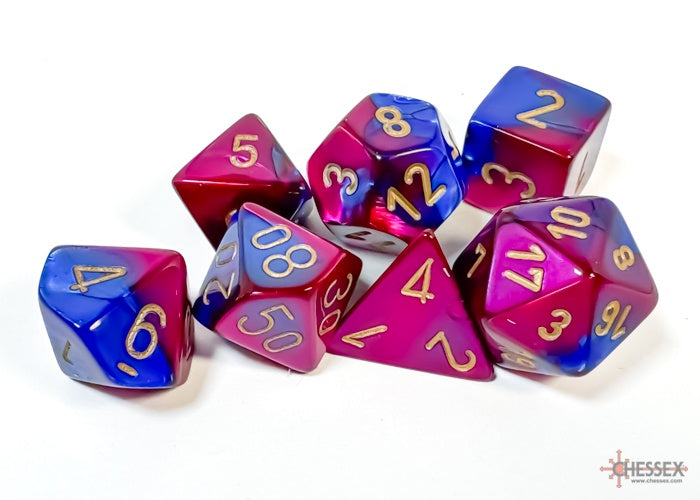 CHX: Gemini Dice (7p): Blue-Purple w/Gold