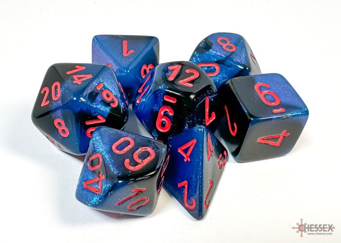 CHX: Gemini Dice (7p): Black-Starlight w/Red