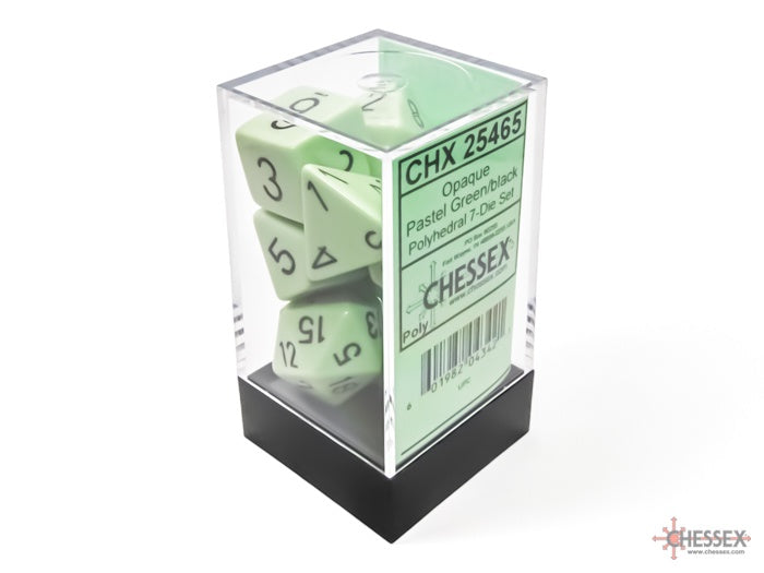 CHX Opaque Dice (7p) Pastel Green/Black