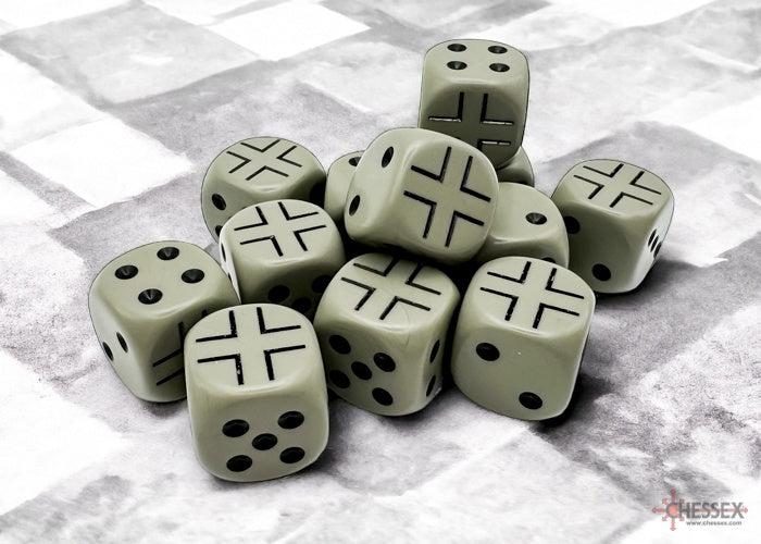 CHX Germany War Dice (12 d6) (16mm)