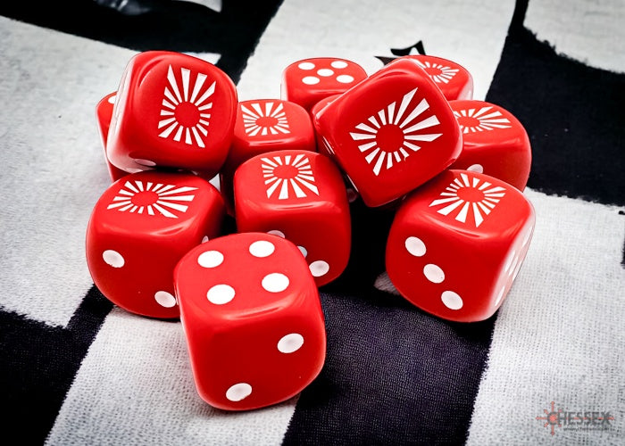 CHX Japan War Dice (12 d6) (16mm)