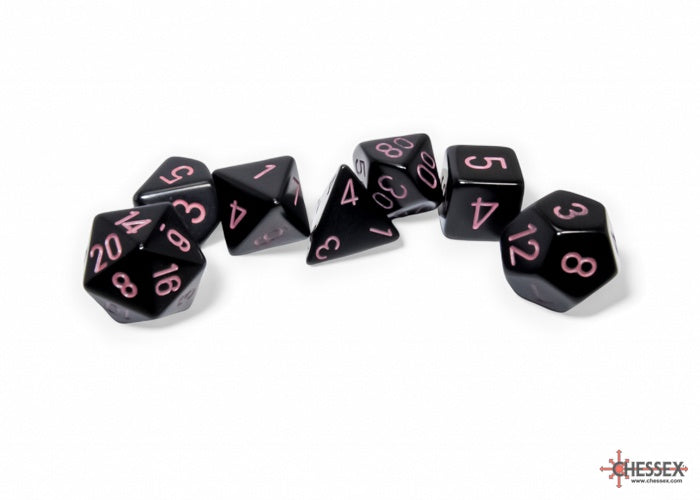 CHX: Opaque dice (7p) Black/Pink
