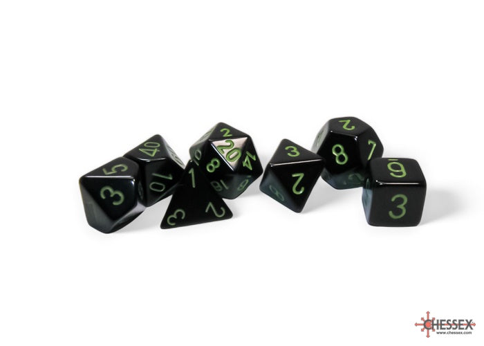 CHX Opaque Dice (7p) Black/green