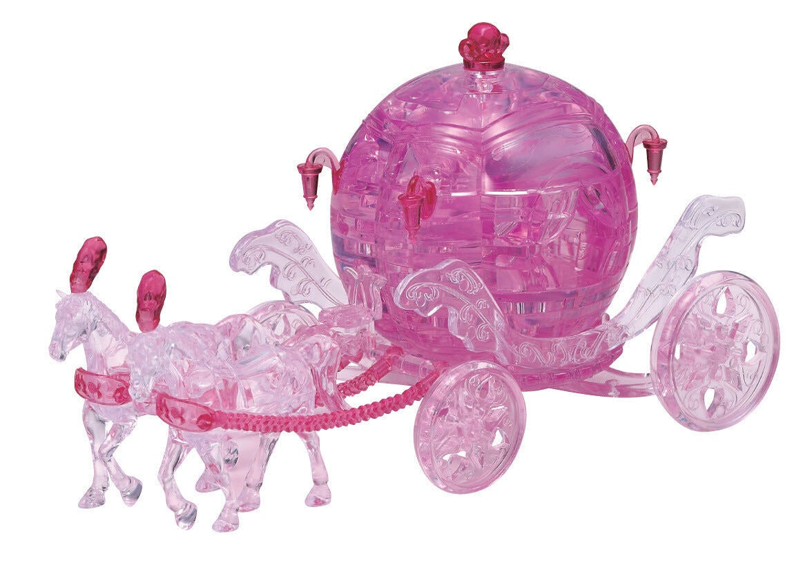 3D Crystal Puzzle Deluxe: Carriage (pink)