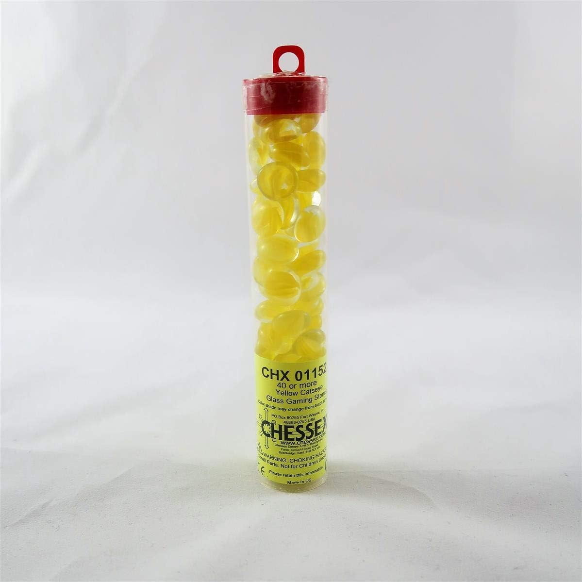 CHX: Glass Tokens Tube (20+): Lemon Catseye
