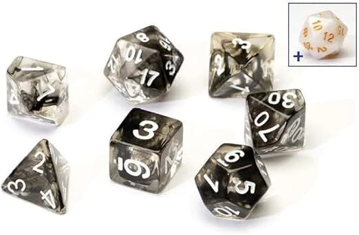 SDZ: Cloud Dice (8p): Black w/White