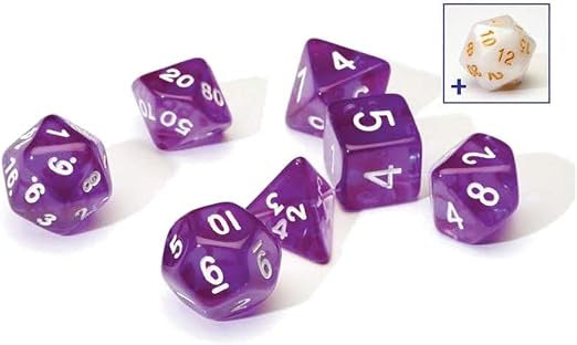 SDZ: Translucent Dice (8p): Purple w/White