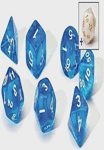 SDZ: Translucent Dice (8p): Blue w/White