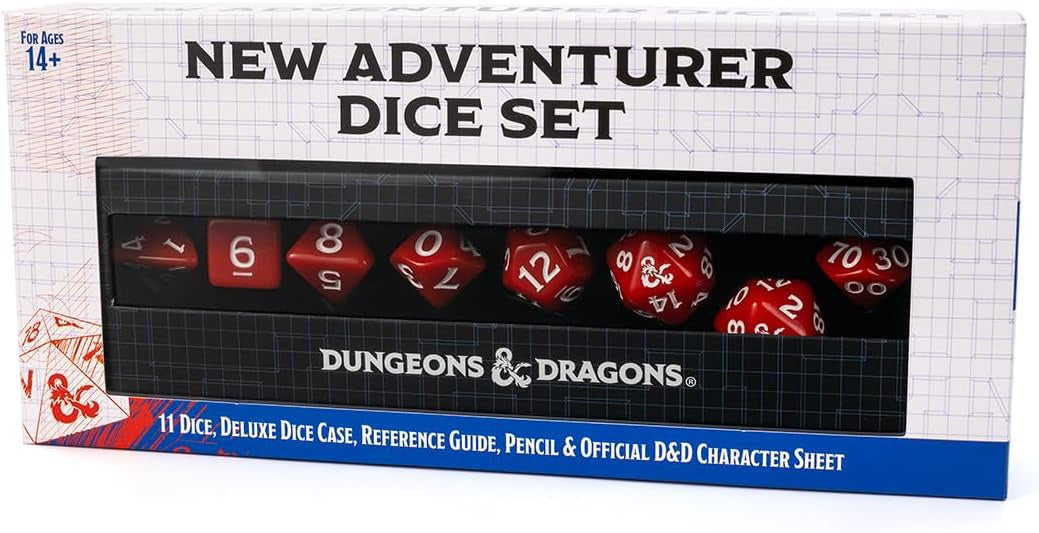 D&D New Adventurer Dice Set (Red)