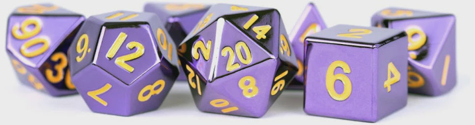 MDG: Metal Dice (7p): Purple w/ Gold