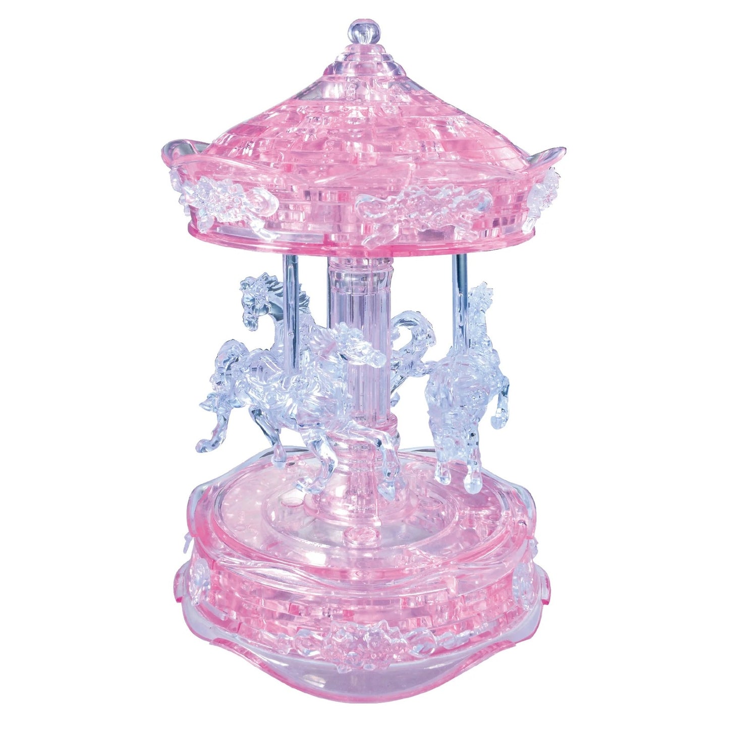 3D Crystal Puzzle Deluxe: Carousel (pink)