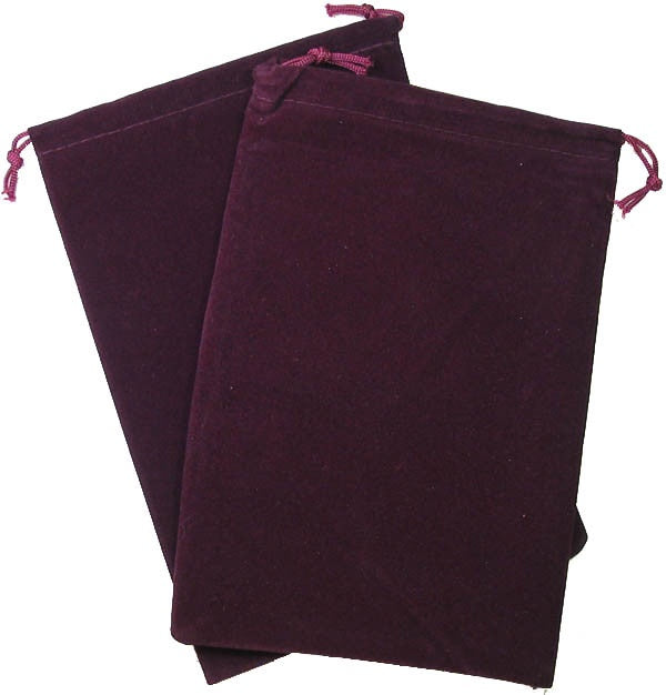 Suedecloth Dice Bag - Burgundy (Large)