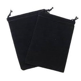 Suedecloth Dice Bag - Black (Small)