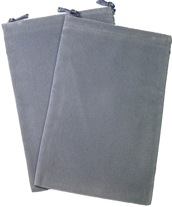 Suedecloth Dice Bag - Grey (Small)