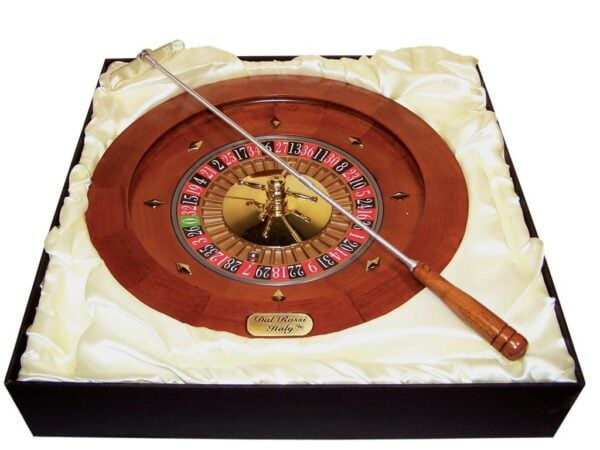 8Dal Rossi Italy Roulette – Dal Rossi Roulette wood Rake 14″ with metal ball