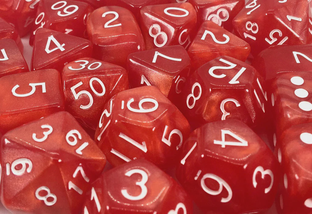 R4I: Opaque Dice (15p): Red w/White