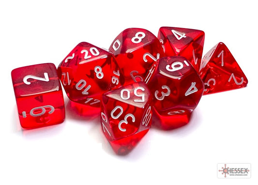 CHX: Translucent Dice (7p): Red w/White