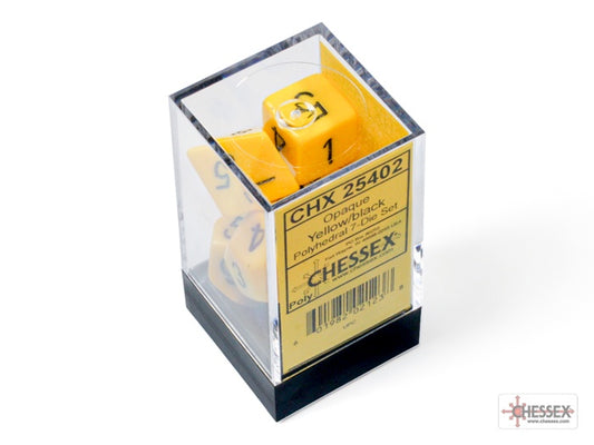 CHX: Opaque Dice (7p): Yellow w/Black