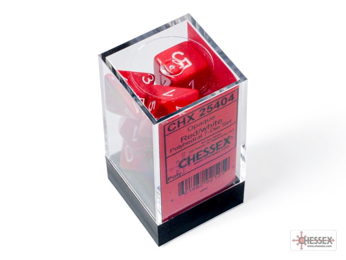 CHX Opaque Dice (7p) Red/White