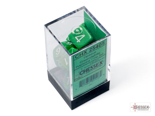 CHX: Opaque Dice (7p): Green w/White