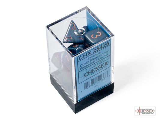CHX Opaque Dice (7p) Dusty Blue/Copper
