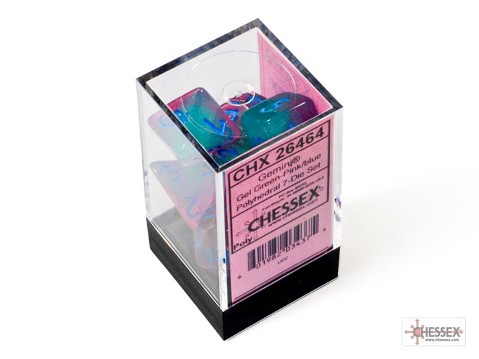 CHX: Gemini Dice (7p): Gel Green-Pink/Blue