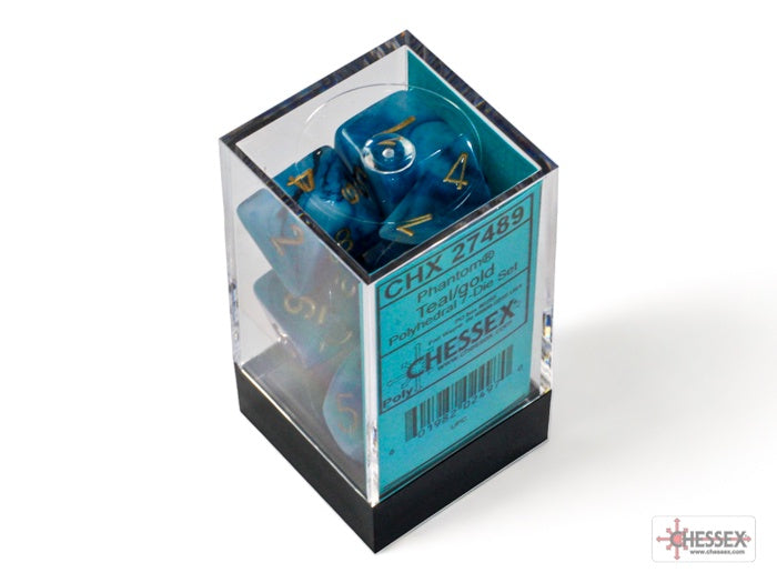 CHX: Phantom Dice (7p): Teal w/Gold