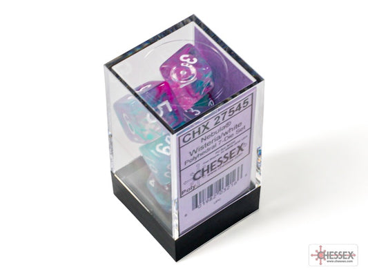 CHX: Nebula Dice (7p): Wisteria/White