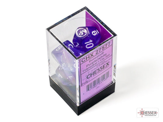 CHX Borealis dice (7p) Purple/White