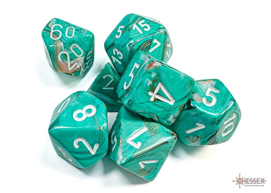 CHX: Marble Dice (7p): Oxi-Copper w/White