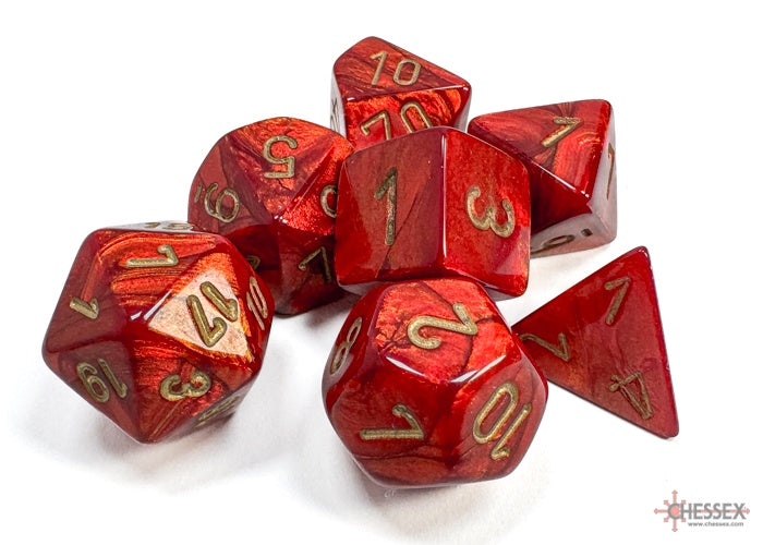 CHX: Scarab Dice (7p): Scarlet w/Gold