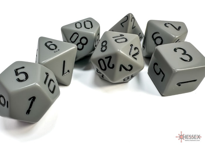 CHX: Opaque Dice (7p): Grey w/Black