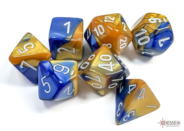 CHX: Gemini Dice (7p): Blue-Gold w/White