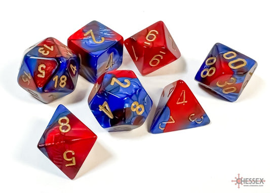 CHX: Gemini Dice (7p): Blue-Red w/Gold