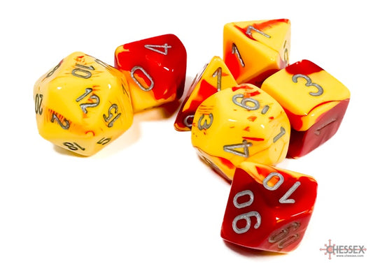 CHX: Gemini Dice (7p): Red-Yellow w/Silver