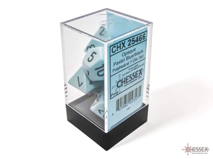CHX Opaque Dice (7p) Pastel Blue/Black