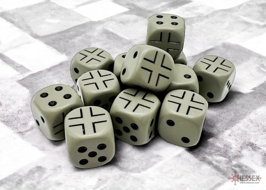 CHX Germany War Dice (12 d6) (16mm)