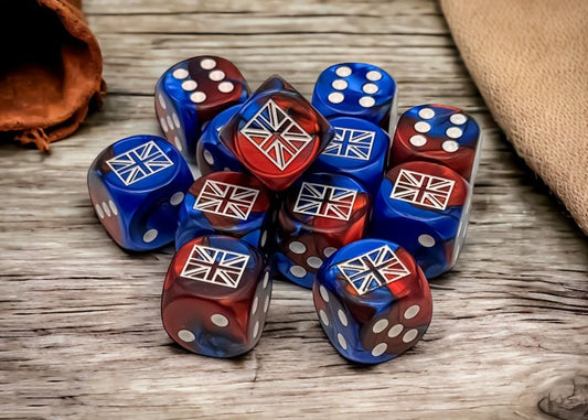 CHX Great Britain War Dice (12 d6) (16mm)