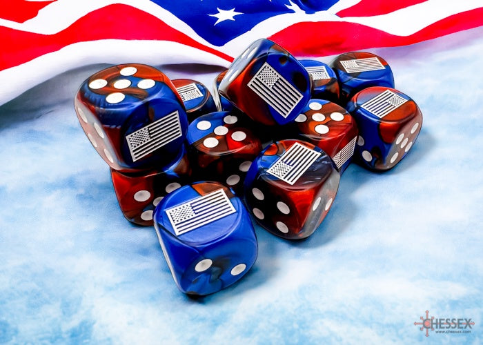 CHX United States War Dice (12 d6) (16mm)