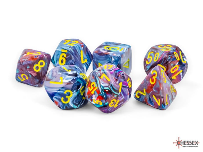 CHX Mega Festive dice (7p) Mosaic/yellow