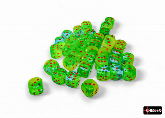 CHX: Gemini Dice (36 d6) [12mm]: Plasma Green
