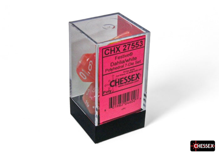 CHX: Festive Dice (7p): Dahlia/White